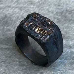 "Sello Ancestral" en Plata Patinada y Oro 24k