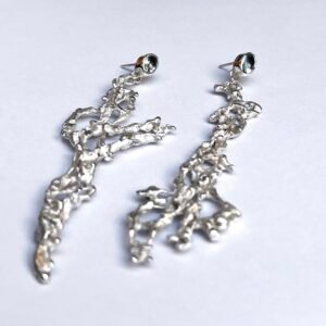 "Arrecife de Cristal" en Plata 950 y Aguamarinas