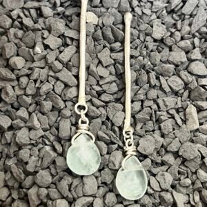 Aros Minimalistas (Plata y Fluorita Menta Suave)